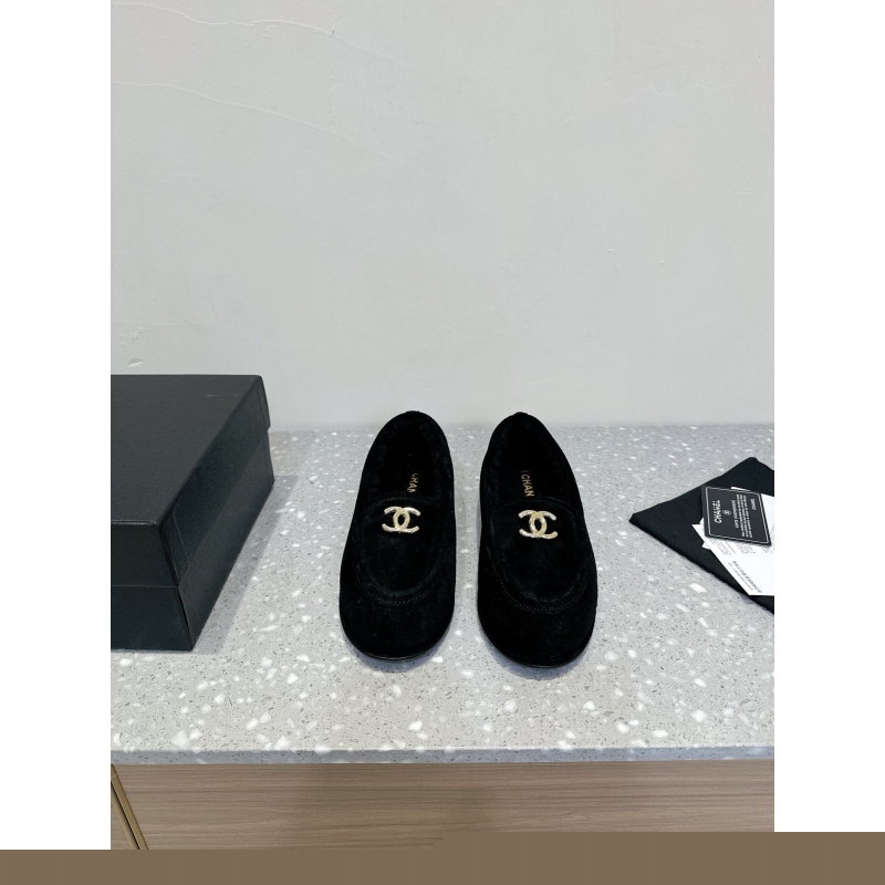 Ch*el leather shoes